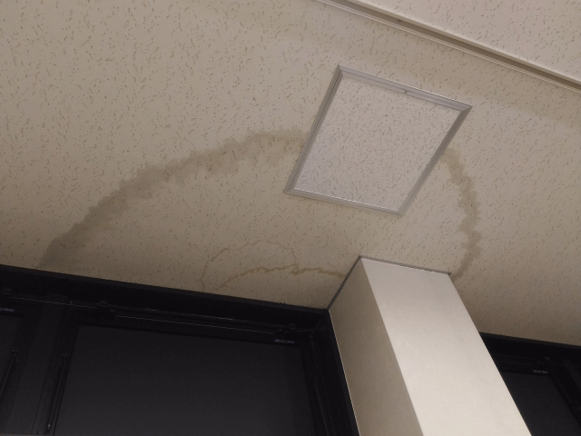 雨漏りしたマンションの天井